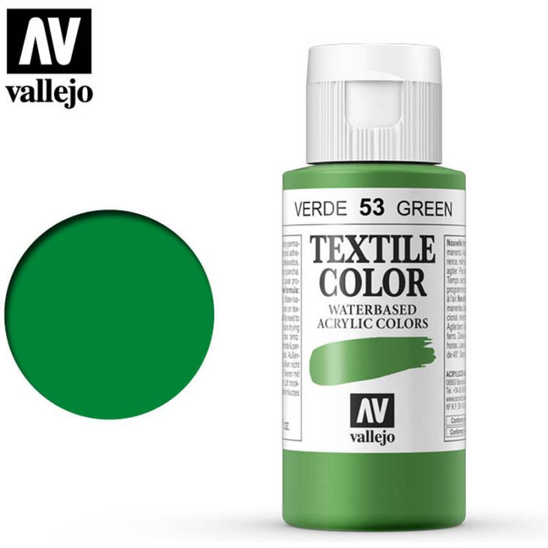 Textile Color Acrylic Paint - Vallejo 60ml - Green 40053