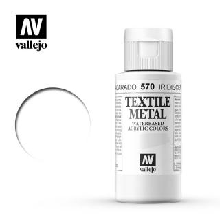 Textile Color Metallic Acrylic Paint - Vallejo 60ml - Metallic Iridiscent 40570