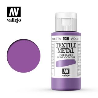 Textile Color Metallic Acrylic Paint - Vallejo 60ml - Metallic Violet 40536