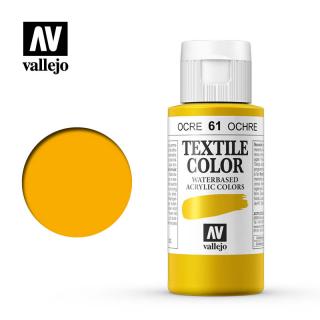 Textile Color Acrylic Paint - Vallejo 60ml - Ochre 40061