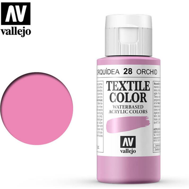 Textile Color Acrylic Paint - Vallejo 60ml - Orchid 40028