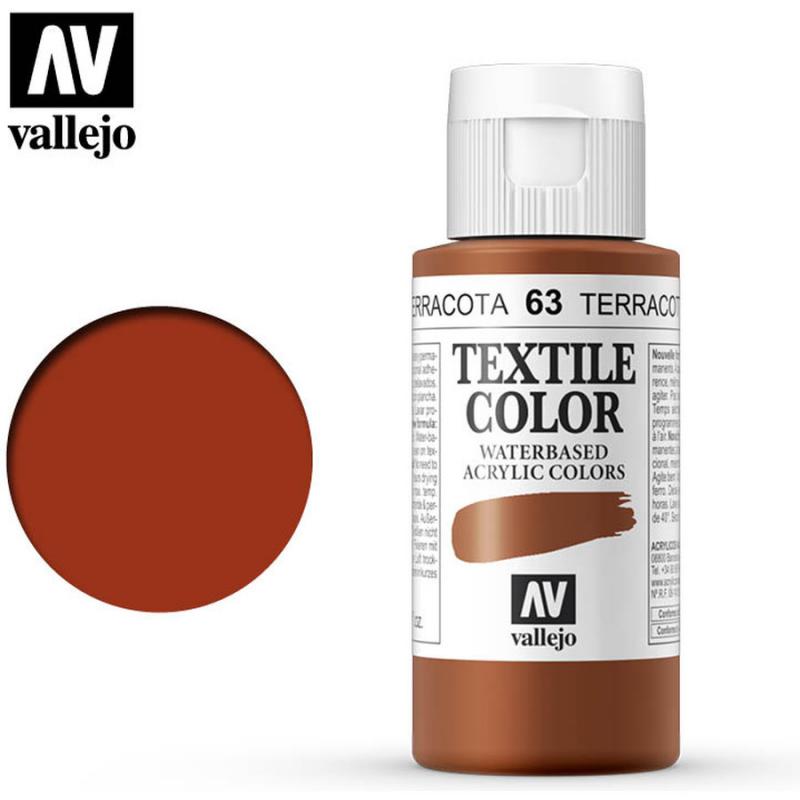 Textile Color Acrylic Paint - Vallejo 60ml - Indian Red 40063