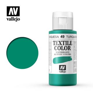 Textile Color Acrylic Paint - Vallejo 60ml - Duck Blue 40049