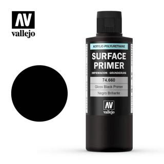 Surface Primer Acrylic-Polyurethane - Vallejo 200ml - Gloss Black 74660