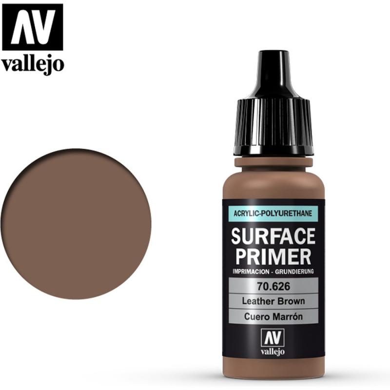 Surface Primer Acrylic-Polyurethane - Vallejo 17ml - Leather Brown 70626