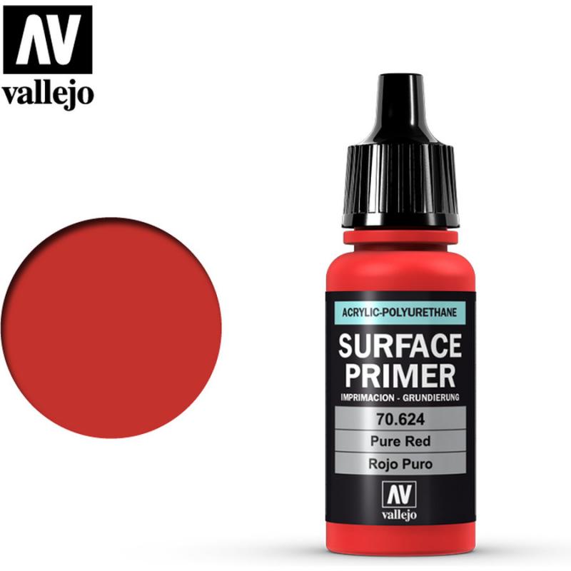 Surface Primer Acrylic-Polyurethane - Vallejo 17ml - Pure Red 70624