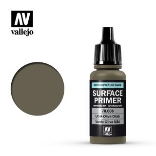 Surface Primer Acrylic-Polyurethane - Vallejo 17ml - US Olive Drab 70608
