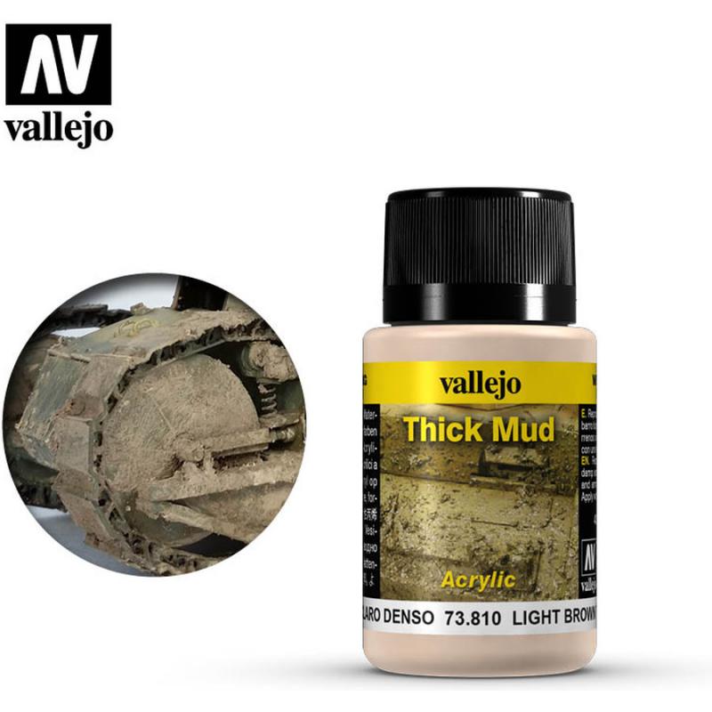 Thick Mud Acrylic Vallejo 40ml - Light Brown 73810