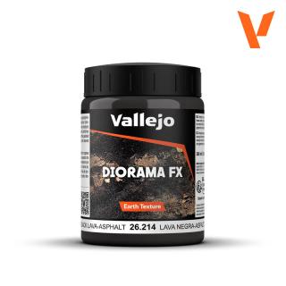 Ground Texture Acrylic - Vallejo 200ml Paste - Black Lava Asphalt Texture 26214
