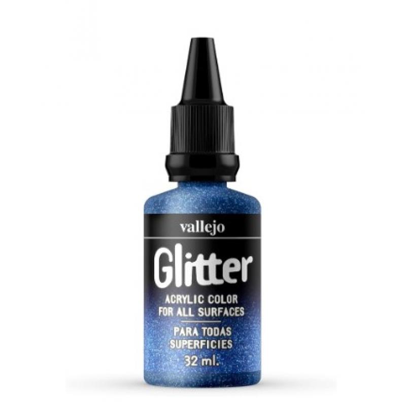 Glitter Acrylic Colour - Vallejo 35ml - Glitter Blue 57603