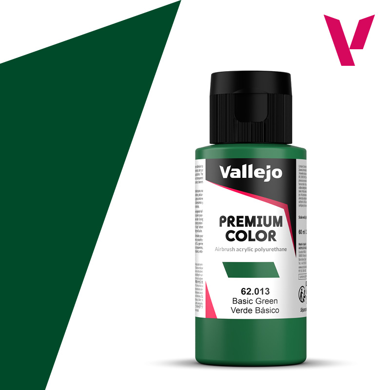 Premium Airbrush Colour - Vallejo 60ml - Basic Green 62013