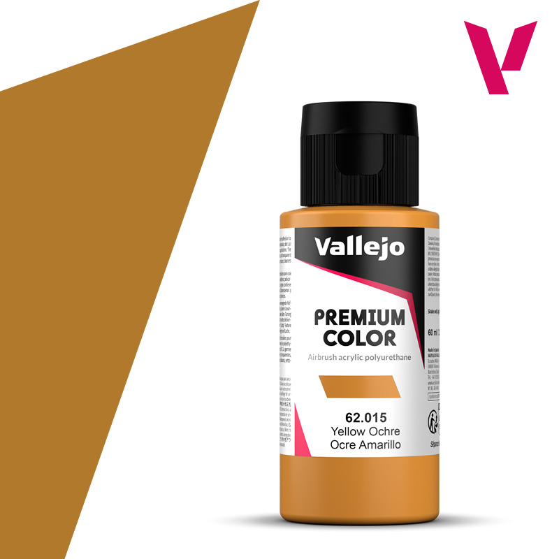Premium Airbrush Colour - Vallejo 60ml - Yellow Ochre 62015