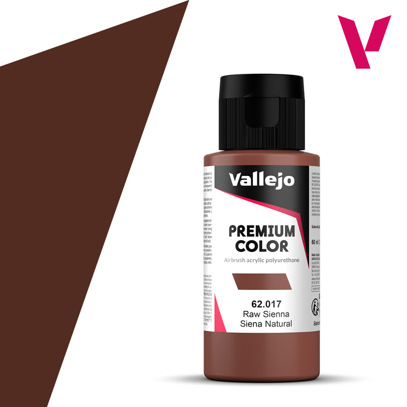 Premium Airbrush Colour - Vallejo 60ml -Raw Sienna 62017