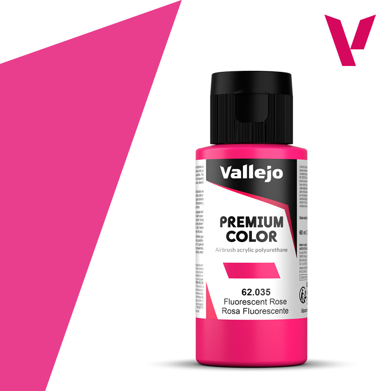 Premium Airbrush Fluorescent Colour - Vallejo 60ml - Rose Fluorescent 62035