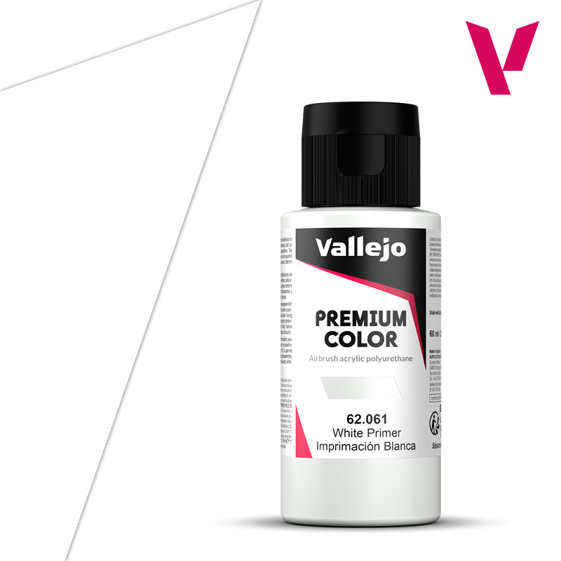 Premium Airbrush Colour Primer - Vallejo 60ml - White Primer 62061