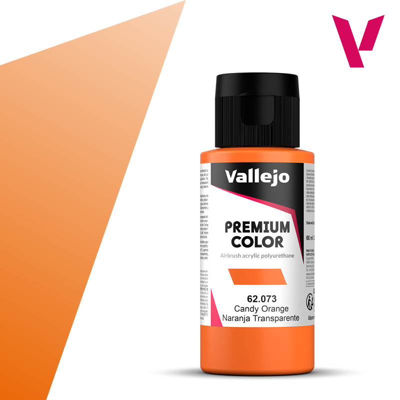Premium Airbrush Colour - Vallejo 60ml - Candy Orange 62073