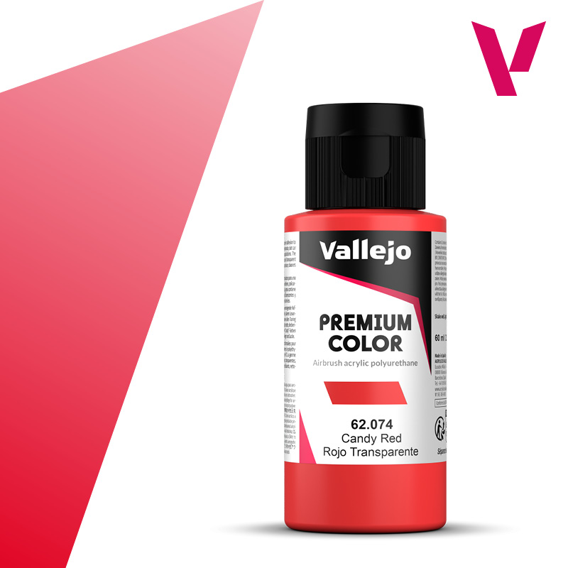 Premium Airbrush Colour - Vallejo 60ml - Candy Red 62074