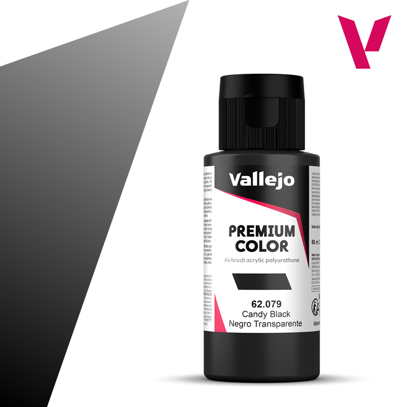 Premium Airbrush Colour - Vallejo 60ml - Candy Black 62079