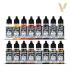 Model Color Paint Set - Vallejo 16x17ml Colour Set - Folkstone Basics Colours 70