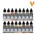 Model Color Paint Set - Vallejo 16x17ml Colour Set - Earthtones 70141