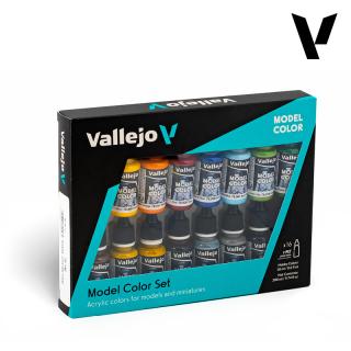 Model Color Paint Set - Vallejo 16x17ml Colour Set - Naval Steam Era 70146