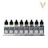 Model Color Paint Set - Vallejo 8x17ml Colour Set - Black and White 70151