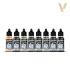 Model Color Paint Set - Vallejo 8x17ml Colour Set - German Field Grey Uniform 70