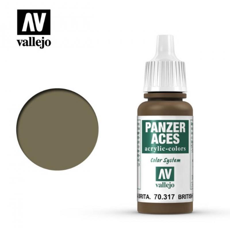 Panzer Aces - Vallejo 17ml - British Tank Crew 70317