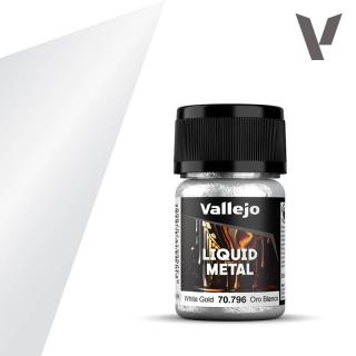 Model Color Metallic Paint In Alcohol Base - Vallejo 35ml - Metallic White Gold