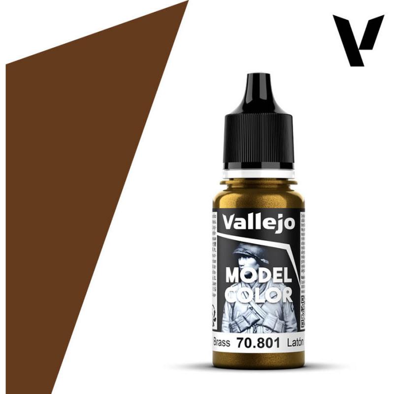 Model Color Acrylic Paint - Vallejo 17ml - Brass 70801