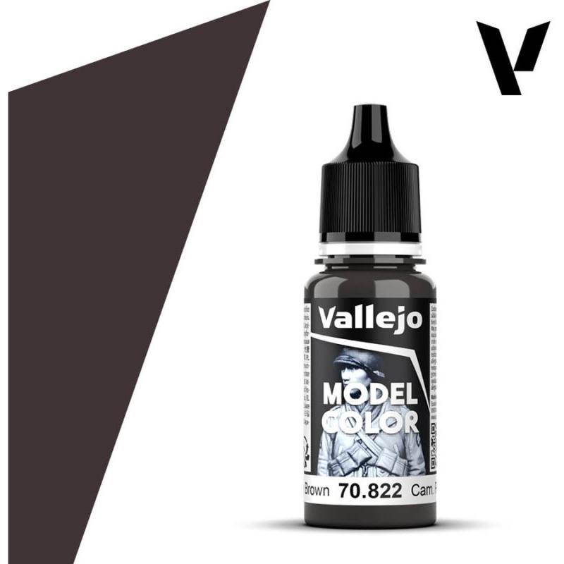 Model Color Acrylic Paint - Vallejo 17ml - German Camouflage Black Brown 70822