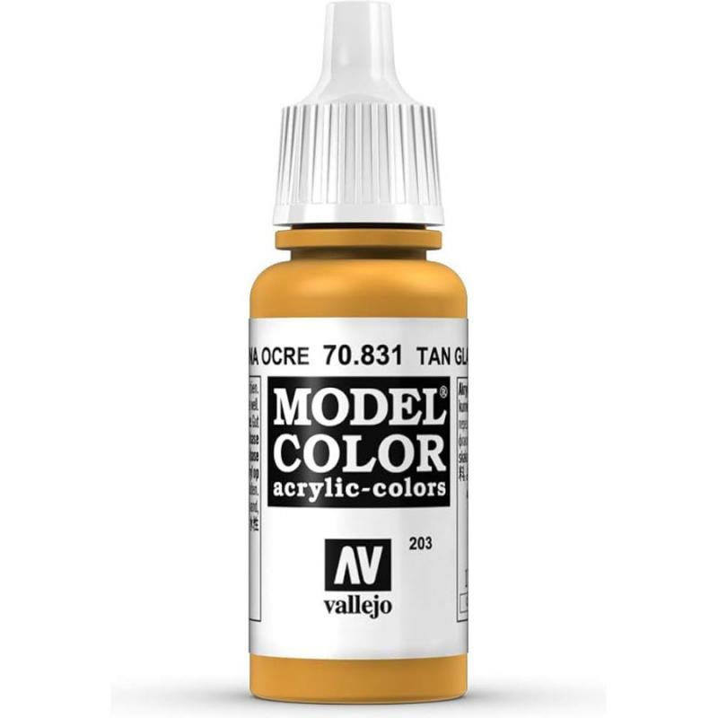 Model Color Acrylic Paint - Vallejo 17ml - Tan Glaze 70831