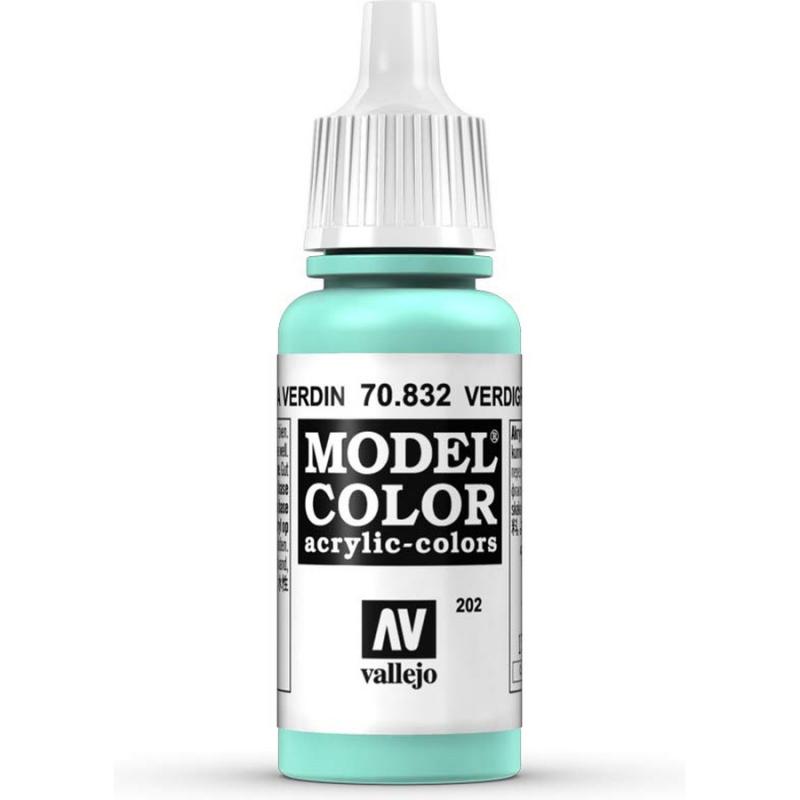 Model Color Acrylic Paint - Vallejo 17ml - Verdigris Glaze 70832