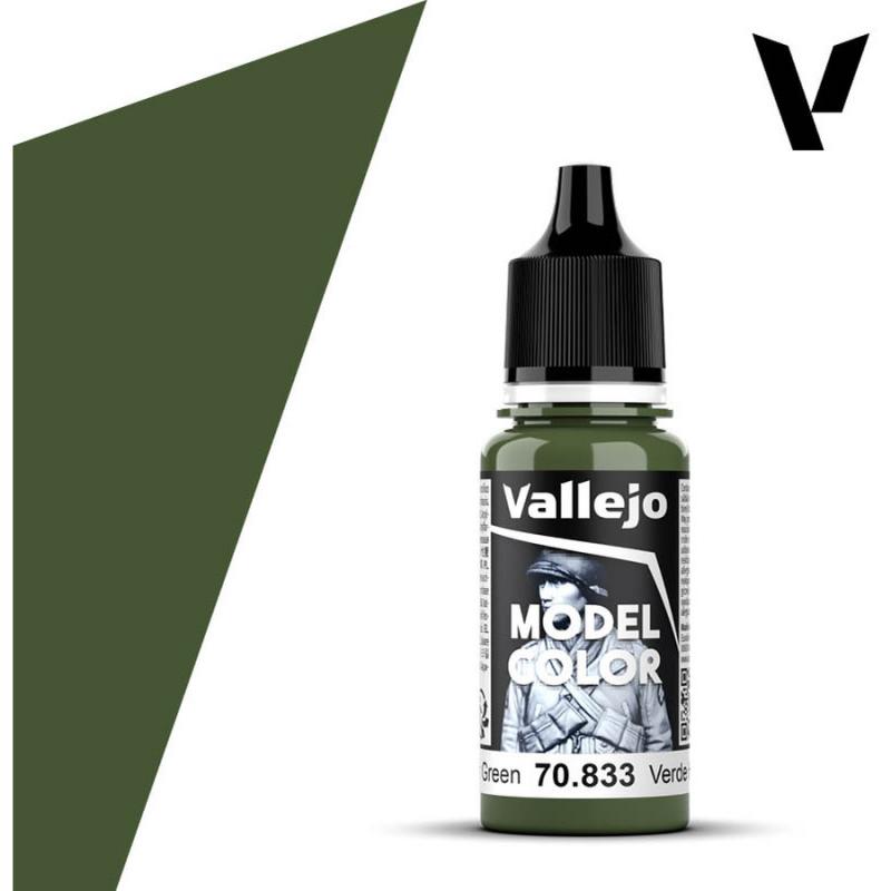 Model Color Acrylic Paint - Vallejo 17ml - German Camouflage Bright Green 70833