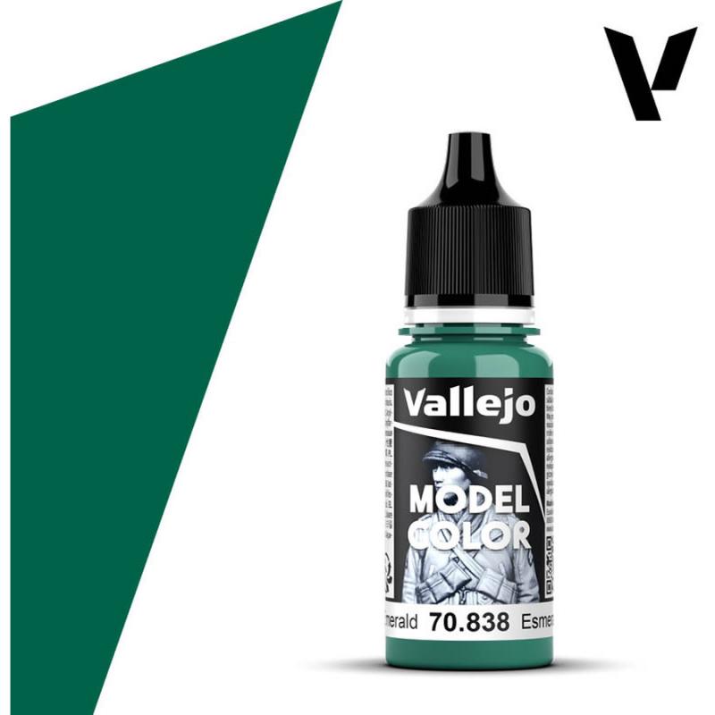 Model Color Acrylic Paint - Vallejo 17ml - Emerald 70838