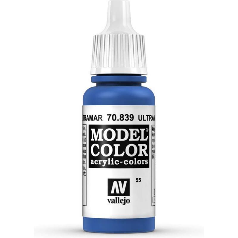 Model Color Acrylic Paint - Vallejo 17ml - Ultramarine 70839