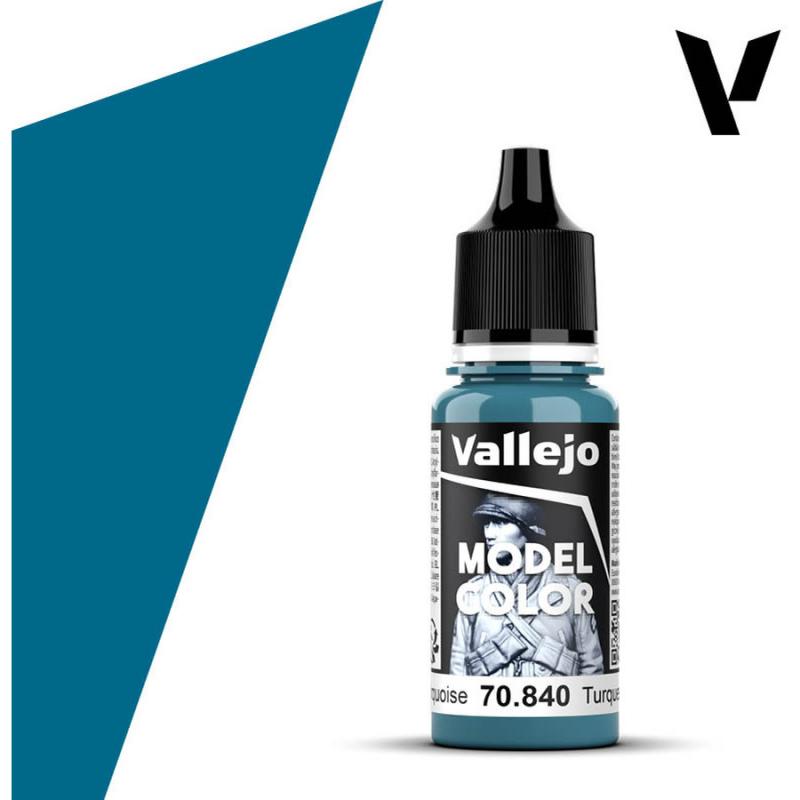 Model Color Acrylic Paint - Vallejo 17ml - Light Turquose 70840