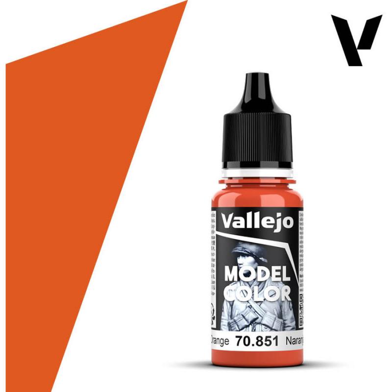 Model Color Acrylic Paint - Vallejo 17ml - Bright Orange 70851