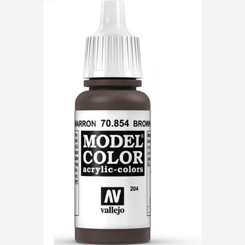Model Color Acrylic Paint - Vallejo 17ml - Brown Glaze 70854