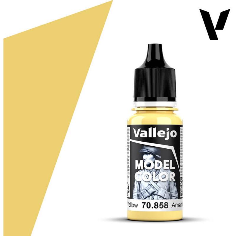 Model Color Acrylic Paint - Vallejo 17ml - Ice Yellow 70858