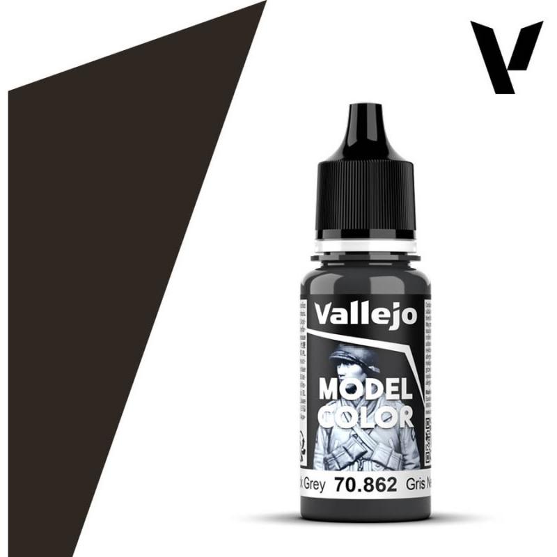 Model Color Acrylic Paint - Vallejo 17ml - Black Grey 70862 FS37031