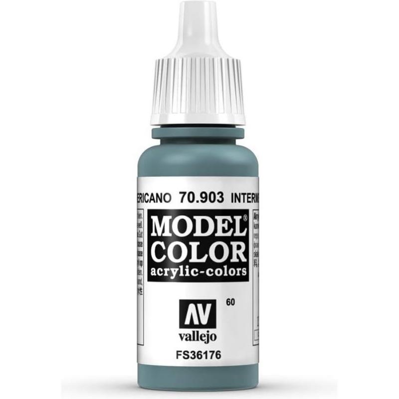Model Color Acrylic Paint - Vallejo 17ml - Intermediate Blue 70903 FS35164