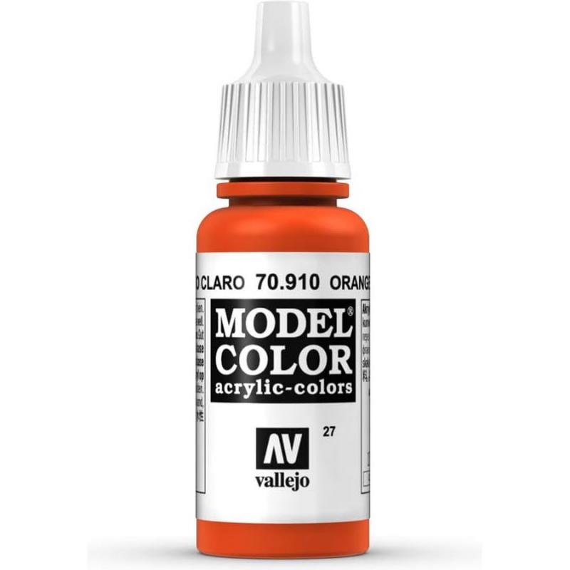 Model Color Acrylic Paint - Vallejo 17ml - Orange Red 70910
