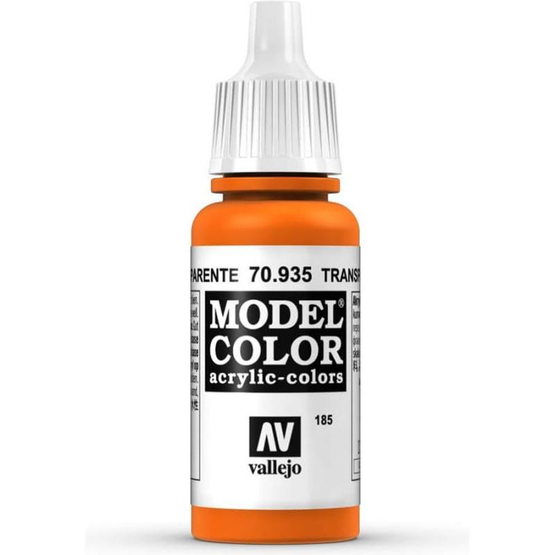 Model Color Acrylic Paint - Vallejo 17ml - Transparent Orange 70935