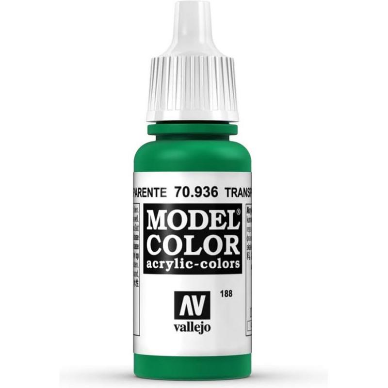 Model Color Acrylic Paint - Vallejo 17ml - Transparent Green 70936
