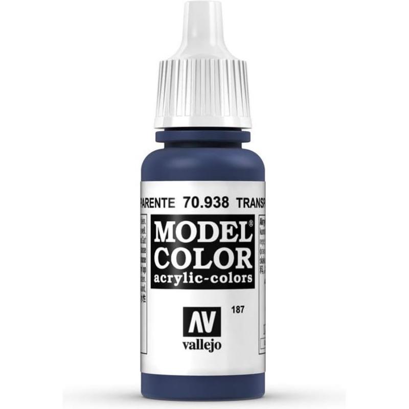 Model Color Acrylic Paint - Vallejo 17ml - Transparent Blue 70938