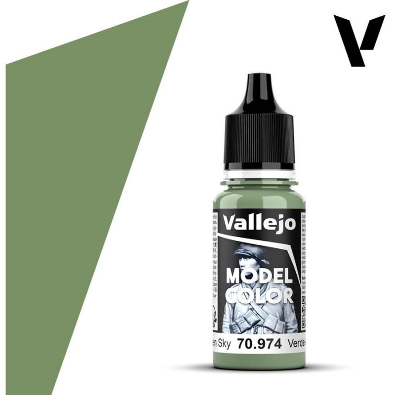 Model Color Acrylic Paint - Vallejo 17ml - Green Sky 70974 FS34373