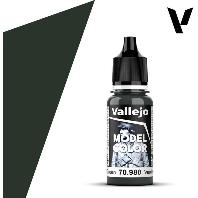Model Color Acrylic Paint - Vallejo 17ml - Black Green 70980