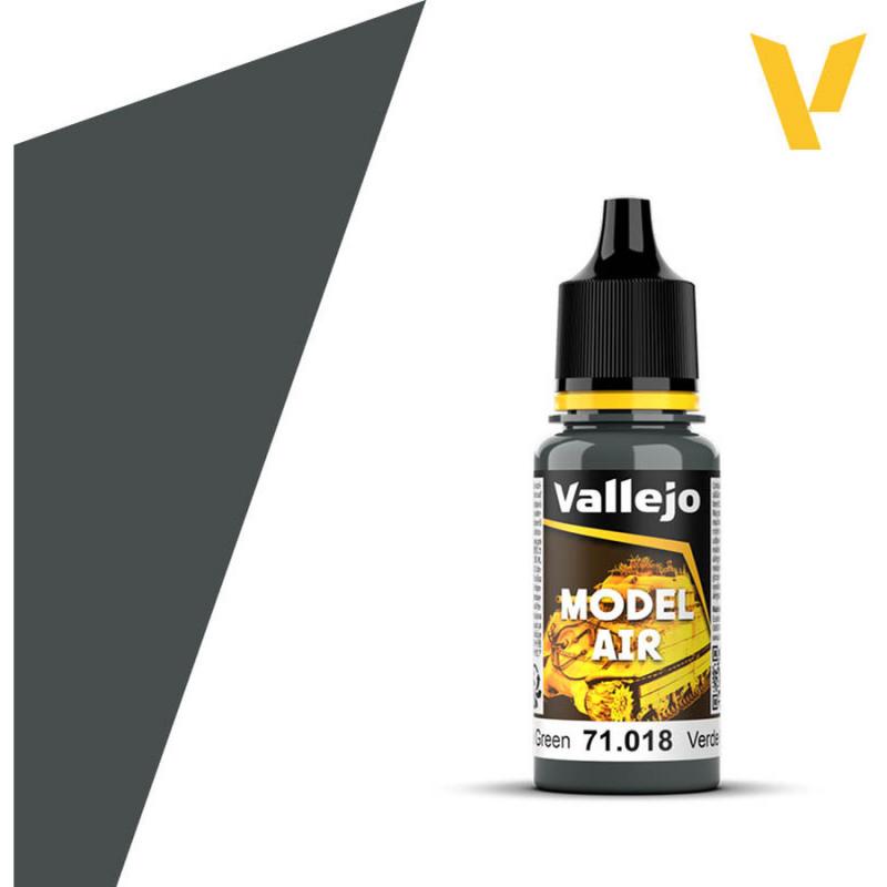 Model Air Acrylic Paint - Vallejo 17ml - Camouflage Black Green 71018