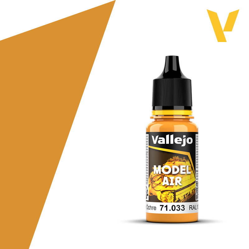Model Air Acrylic Paint - Vallejo 17ml - Yellow Ochre 71033